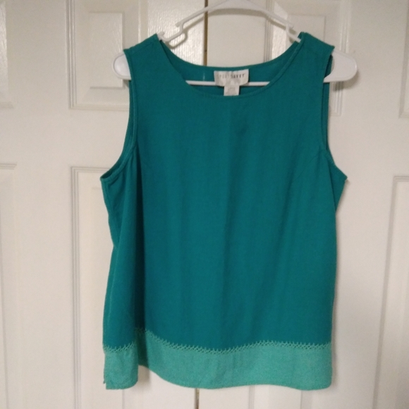 Sport Savvy Tops - Sport Savvy Linen Blend Top L